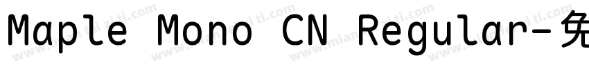Maple Mono CN Regular字体转换
